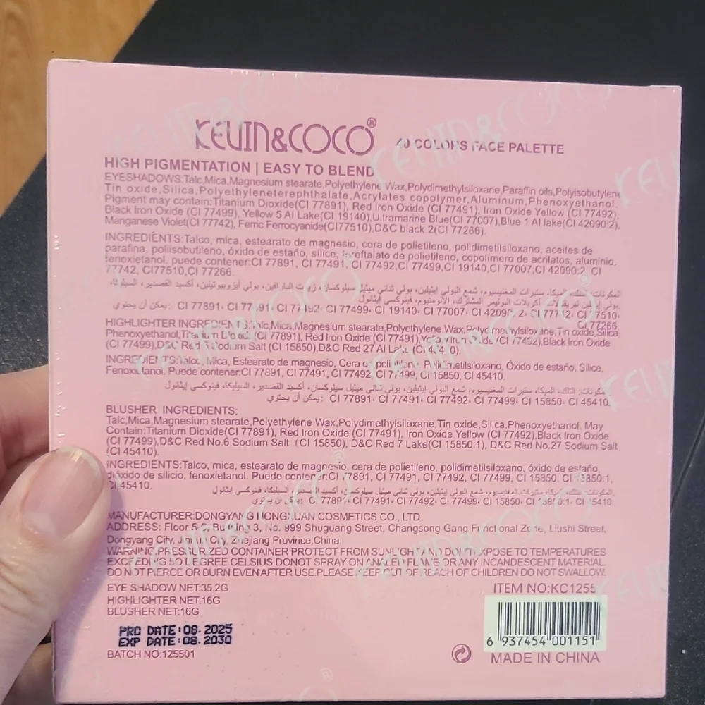 Kevin & Coco Pretty Girl 40 Color Eyeshadow Palette
